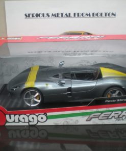 BBURAGO 18 16013S FERRARI MONZA SP1 2019 SILVER/YELLOW 1:18 SCALE