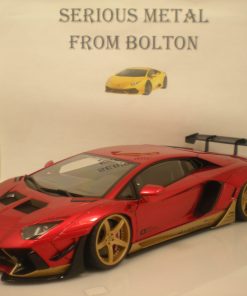 AUTOART 79182 LAMBORGHINI AVENTADOR LIBERTY WALK HYPER RED / GOLD 1:18