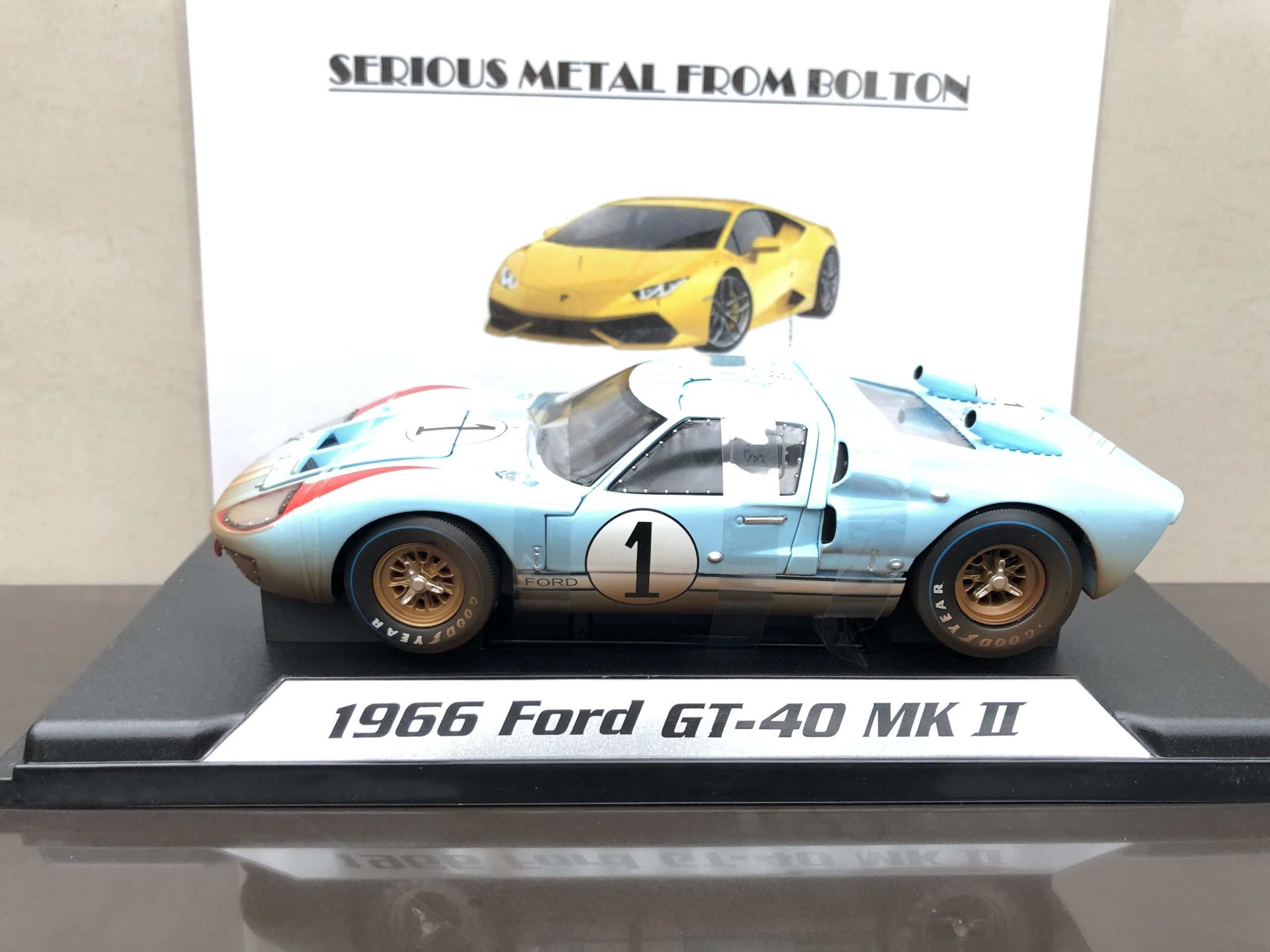 SHELBY 405 FORD GT 40 MK11 LE MANS 1966 #1 KEN MILES "END OF RACE" 1:18 - Image 10