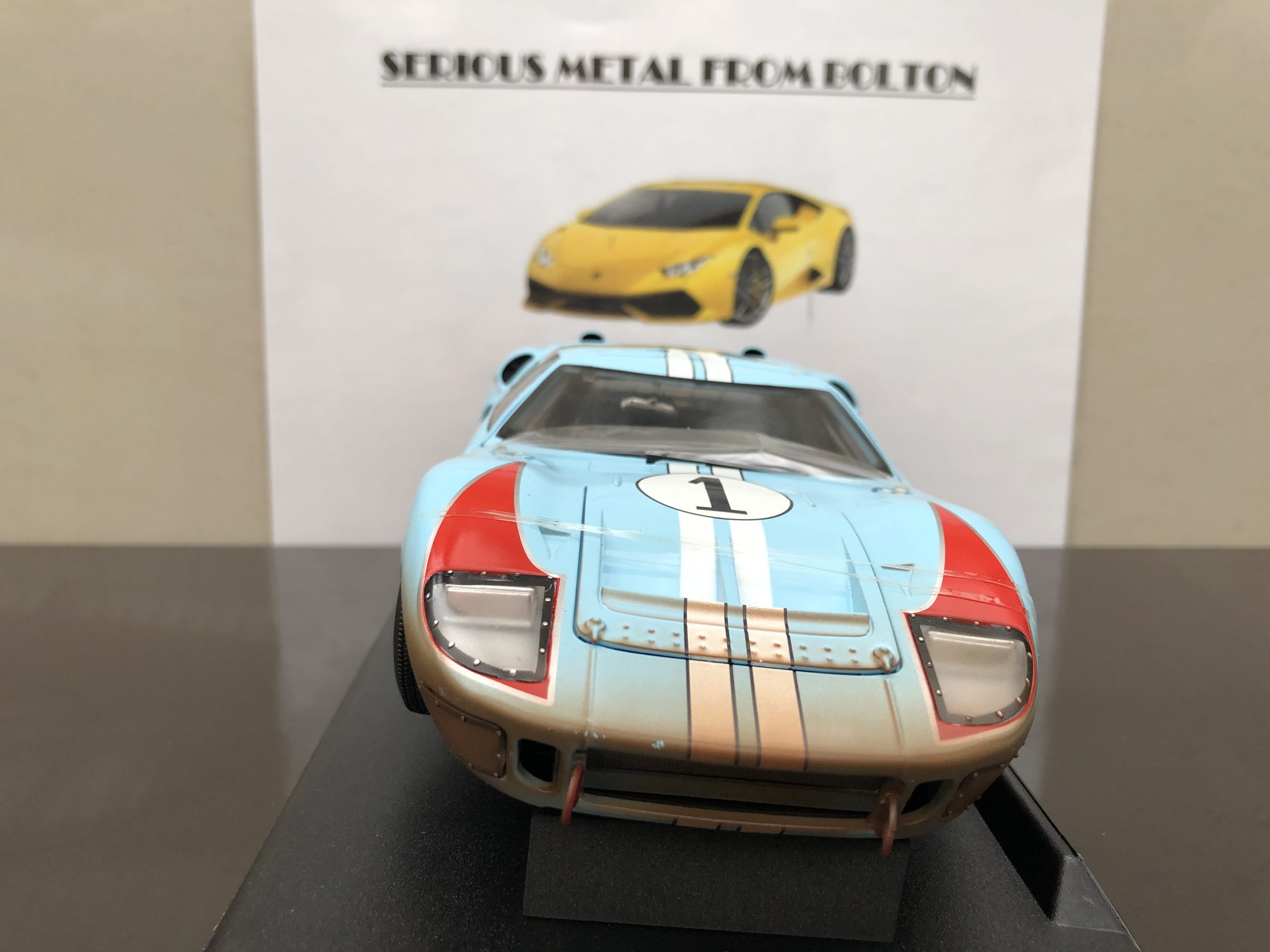 SHELBY 405 FORD GT 40 MK11 LE MANS 1966 #1 KEN MILES "END OF RACE" 1:18 - Image 8
