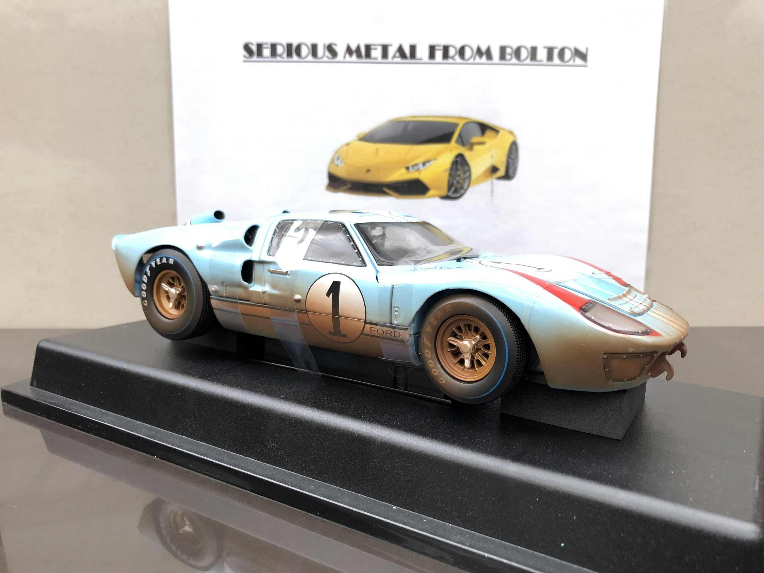 SHELBY 405 FORD GT 40 MK11 LE MANS 1966 #1 KEN MILES "END OF RACE" 1:18 - Image 7