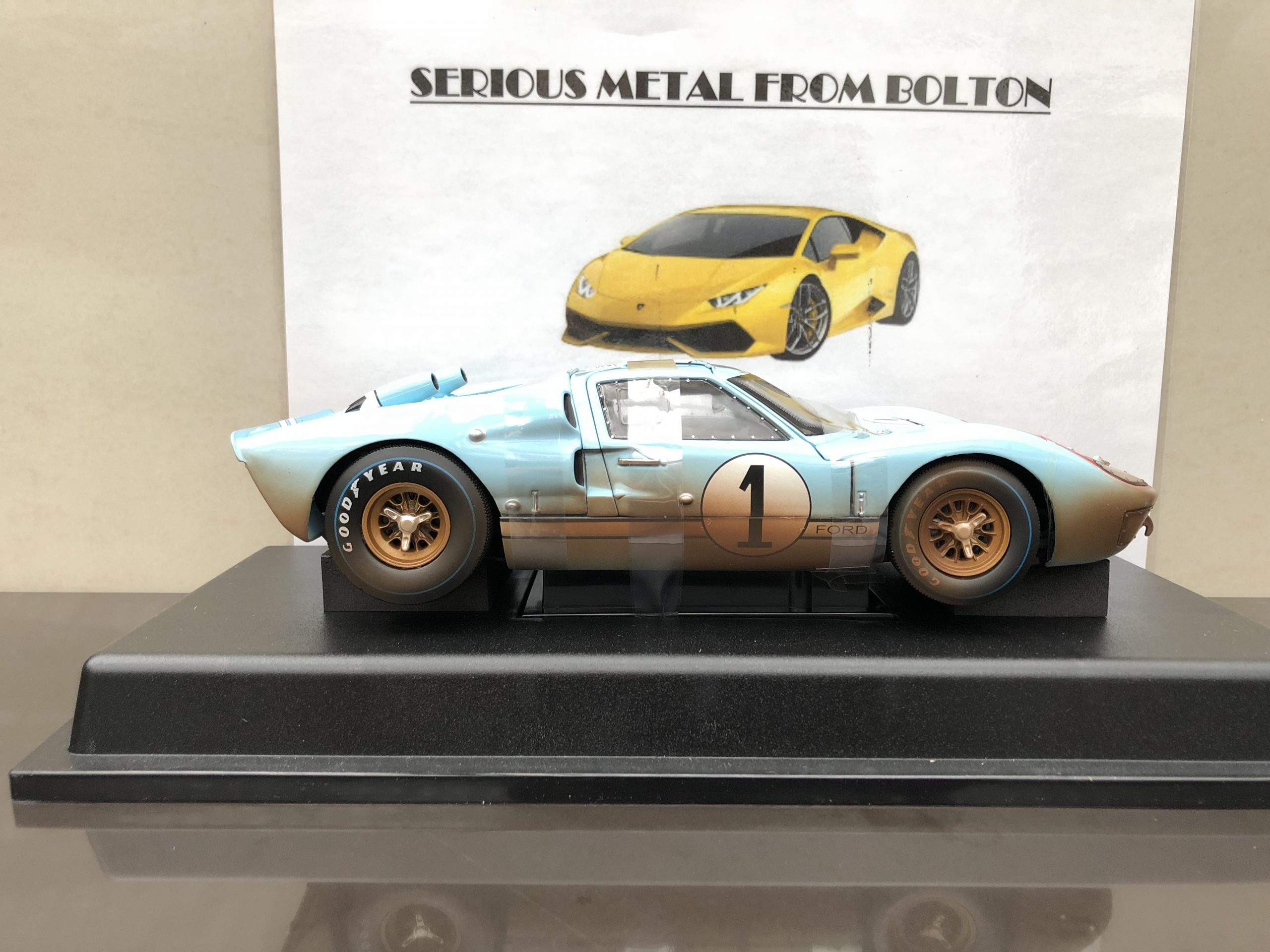 SHELBY 405 FORD GT 40 MK11 LE MANS 1966 #1 KEN MILES "END OF RACE" 1:18 - Image 6