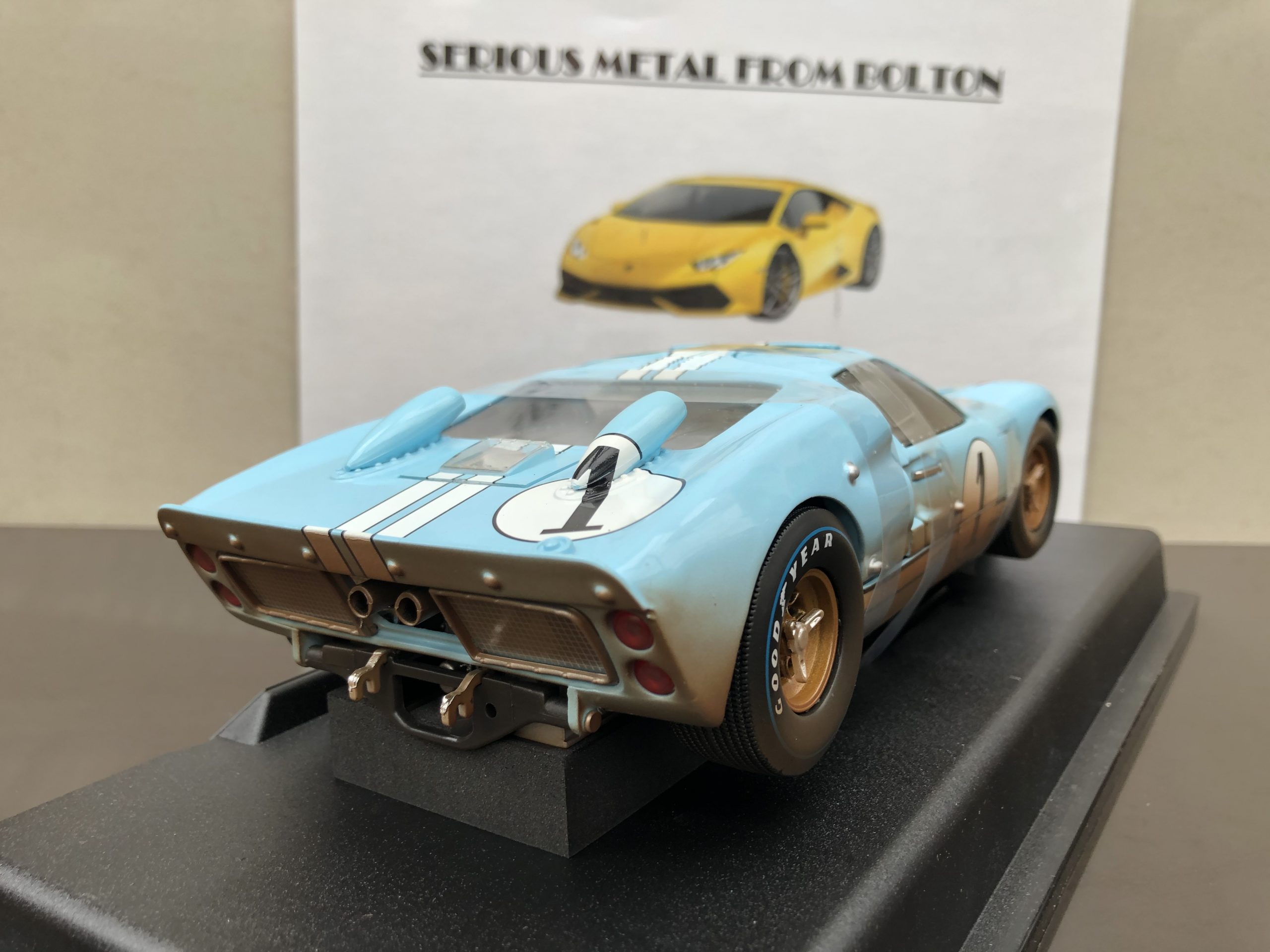 SHELBY 405 FORD GT 40 MK11 LE MANS 1966 #1 KEN MILES "END OF RACE" 1:18 - Image 5