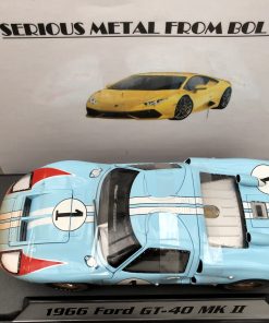 Alternative view of SHELBY 405 FORD GT 40 MK11 LE MANS 1966 #1 KEN MILES "END OF RACE" 1:18