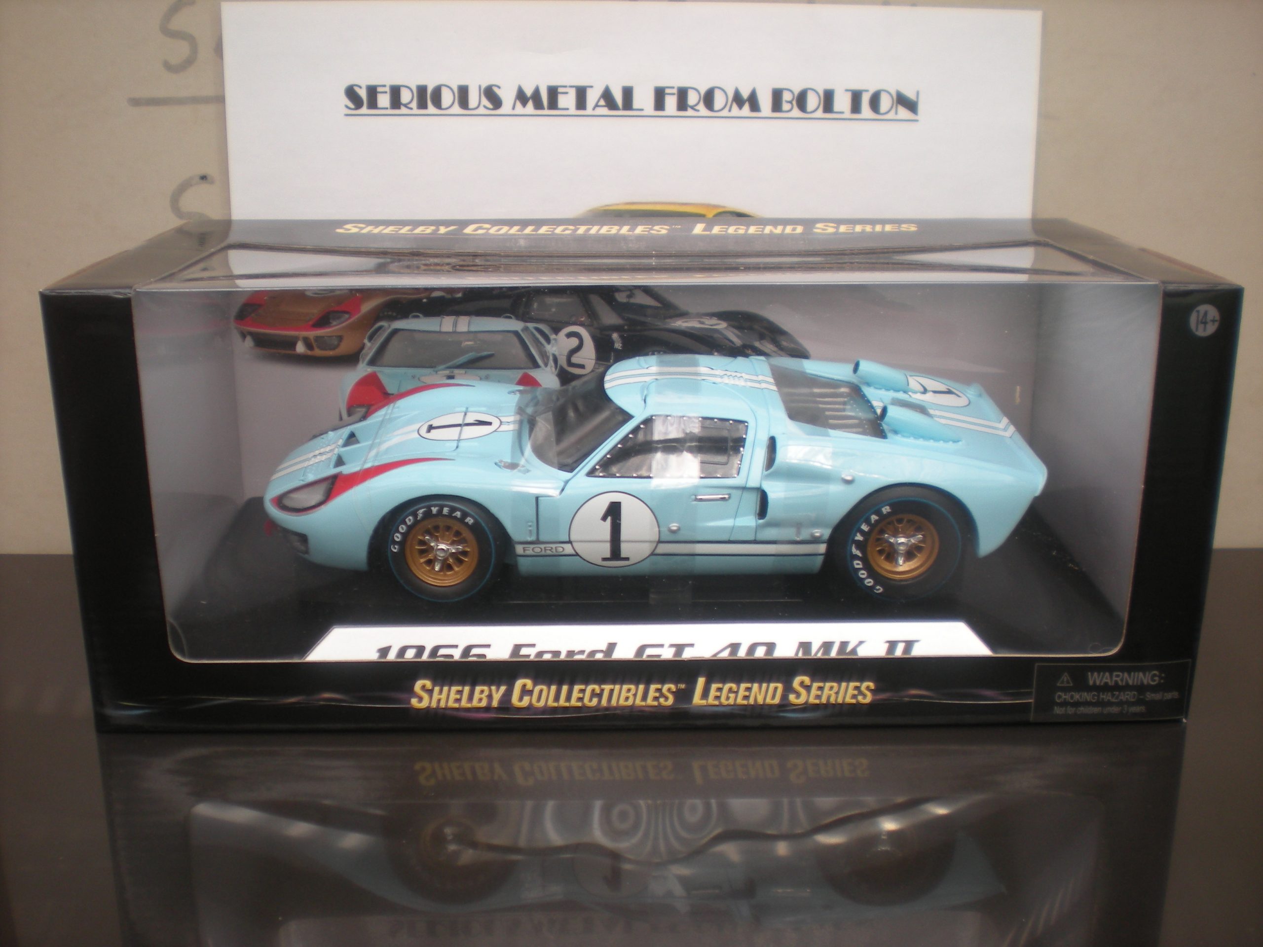 SHELBY COLLECTIBLES SHELBY 411 FORD GT 40 MK11 LE MANS 1966 #1 KEN MILES 1:18