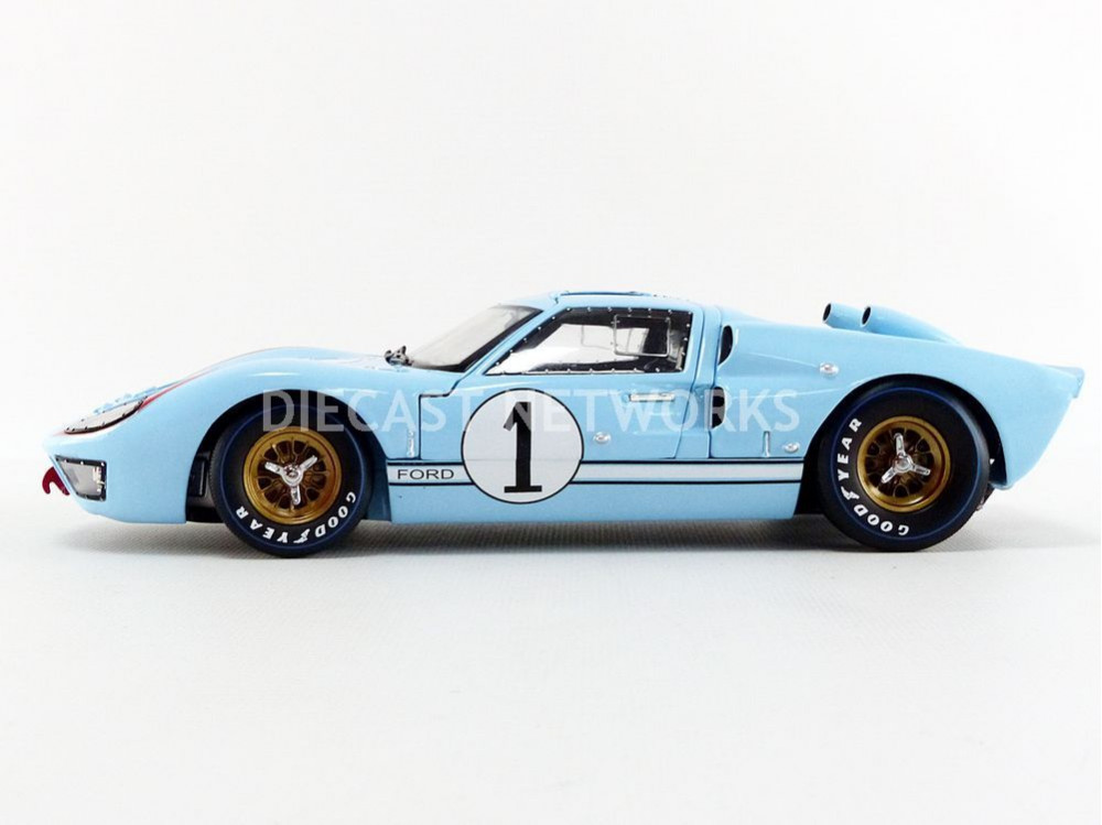 SHELBY COLLECTIBLES SHELBY 411 FORD GT 40 MK11 LE MANS 1966 #1 KEN MILES 1:18 - Image 10