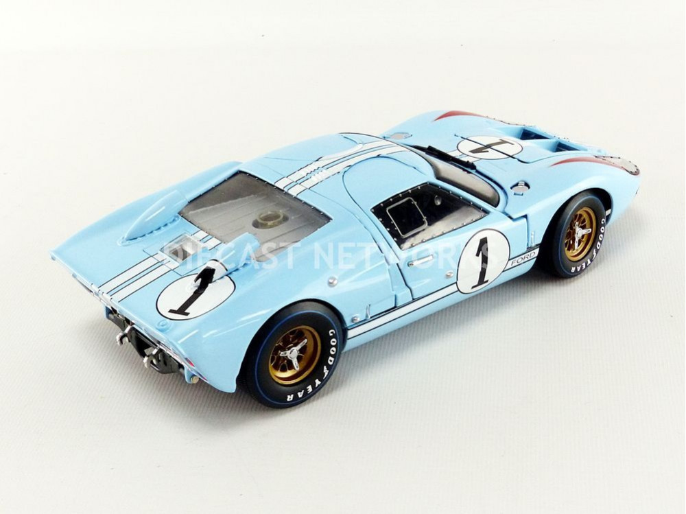 SHELBY COLLECTIBLES SHELBY 411 FORD GT 40 MK11 LE MANS 1966 #1 KEN MILES 1:18 - Image 8
