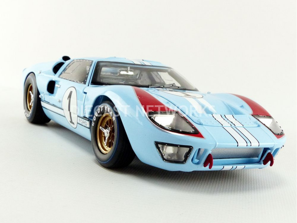 SHELBY COLLECTIBLES SHELBY 411 FORD GT 40 MK11 LE MANS 1966 #1 KEN MILES 1:18 - Image 6