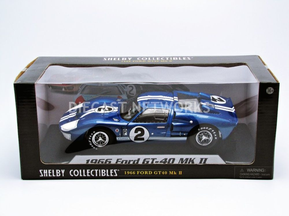 SHELBY COLLECTIBLES SHELBY 401 FORD GT 40 MK11 SEBRING 1966 BLUE #2 DAN GURNEY1:18 - Image 12
