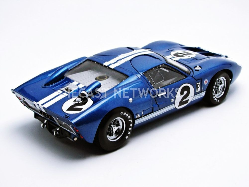 SHELBY COLLECTIBLES SHELBY 401 FORD GT 40 MK11 SEBRING 1966 BLUE #2 DAN GURNEY1:18 - Image 5