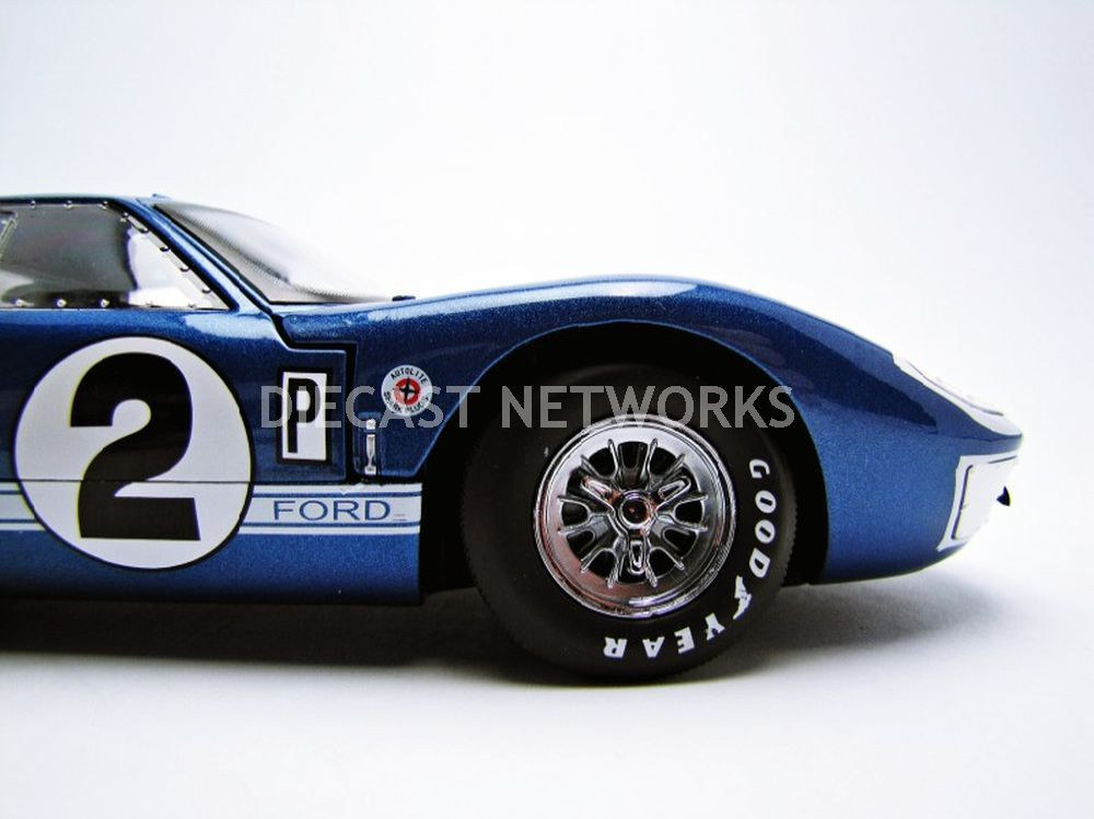 SHELBY COLLECTIBLES SHELBY 401 FORD GT 40 MK11 SEBRING 1966 BLUE #2 DAN GURNEY1:18 - Image 6