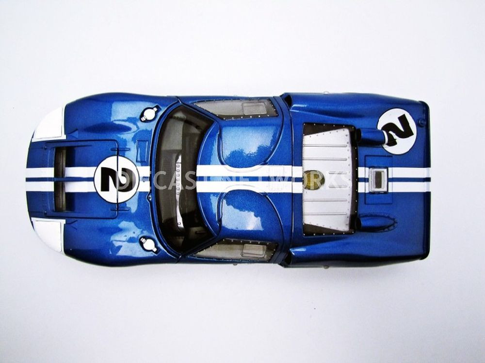 SHELBY COLLECTIBLES SHELBY 401 FORD GT 40 MK11 SEBRING 1966 BLUE #2 DAN GURNEY1:18 - Image 10