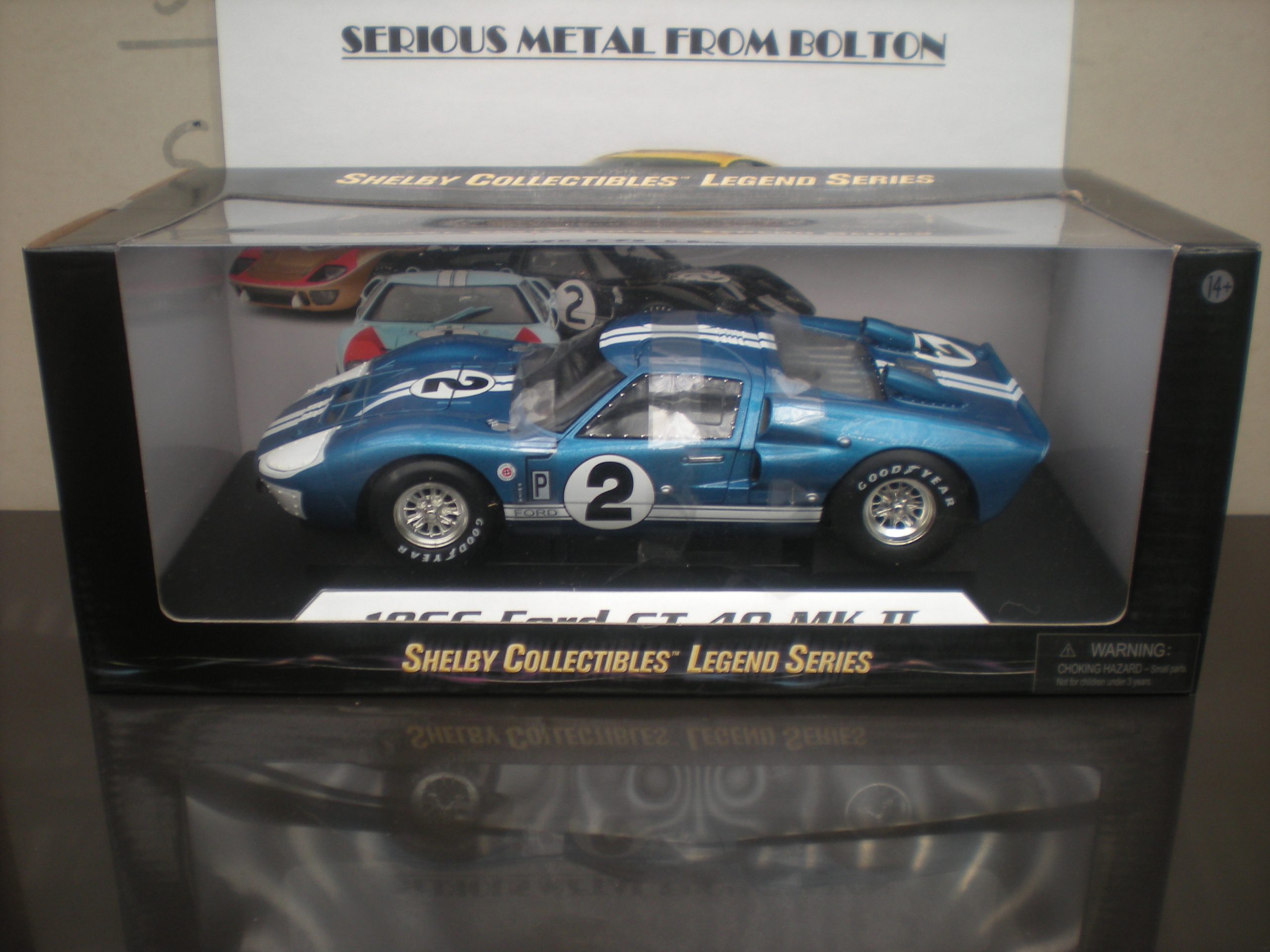SHELBY COLLECTIBLES SHELBY 401 FORD GT 40 MK11 SEBRING 1966 BLUE #2 DAN GURNEY1:18