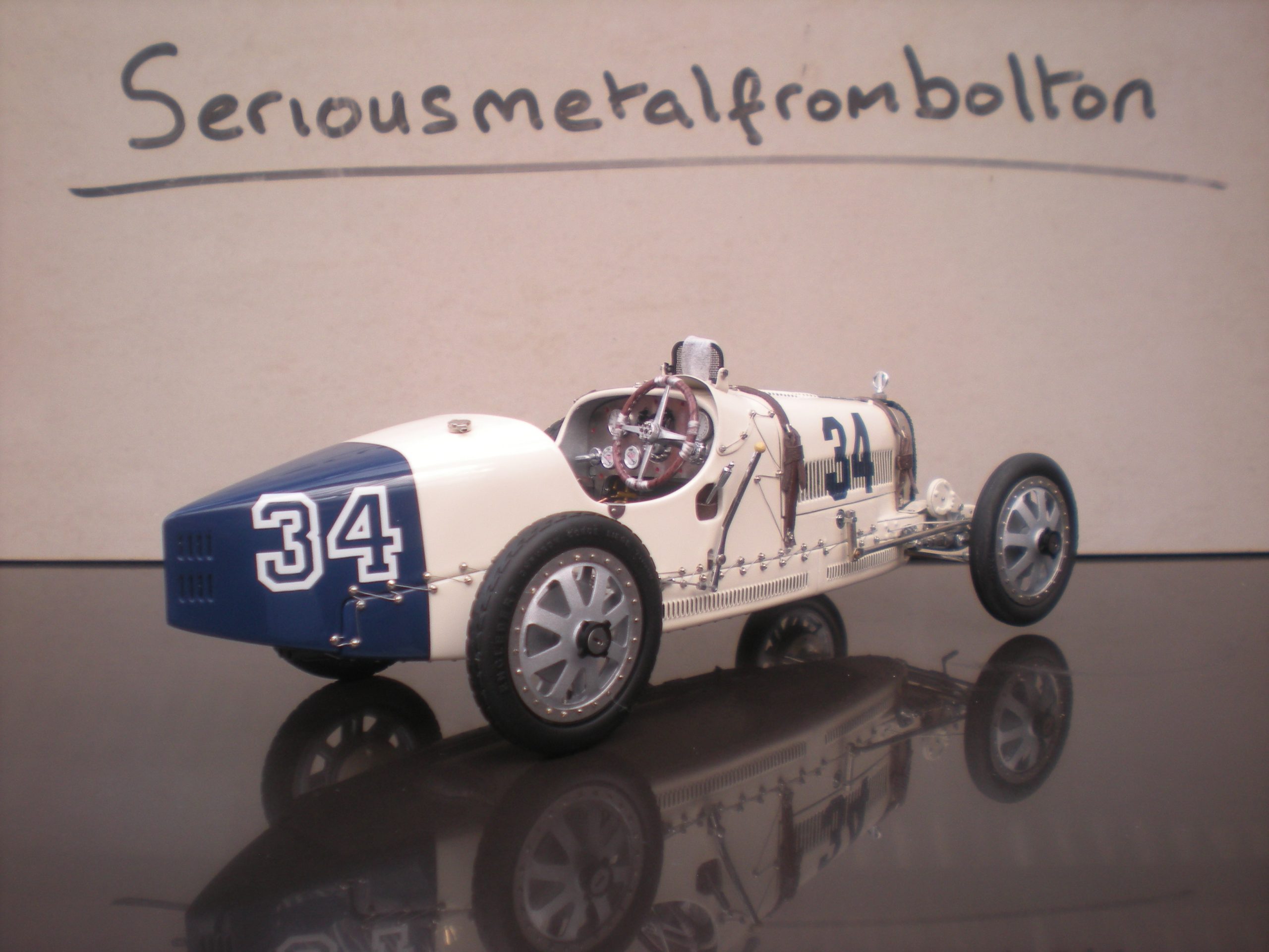 CMC M-100-006 Bugatti T35 National Colour Project USA White & Blue #34 LIMITED EDITION 1:18 SCALE - Image 7