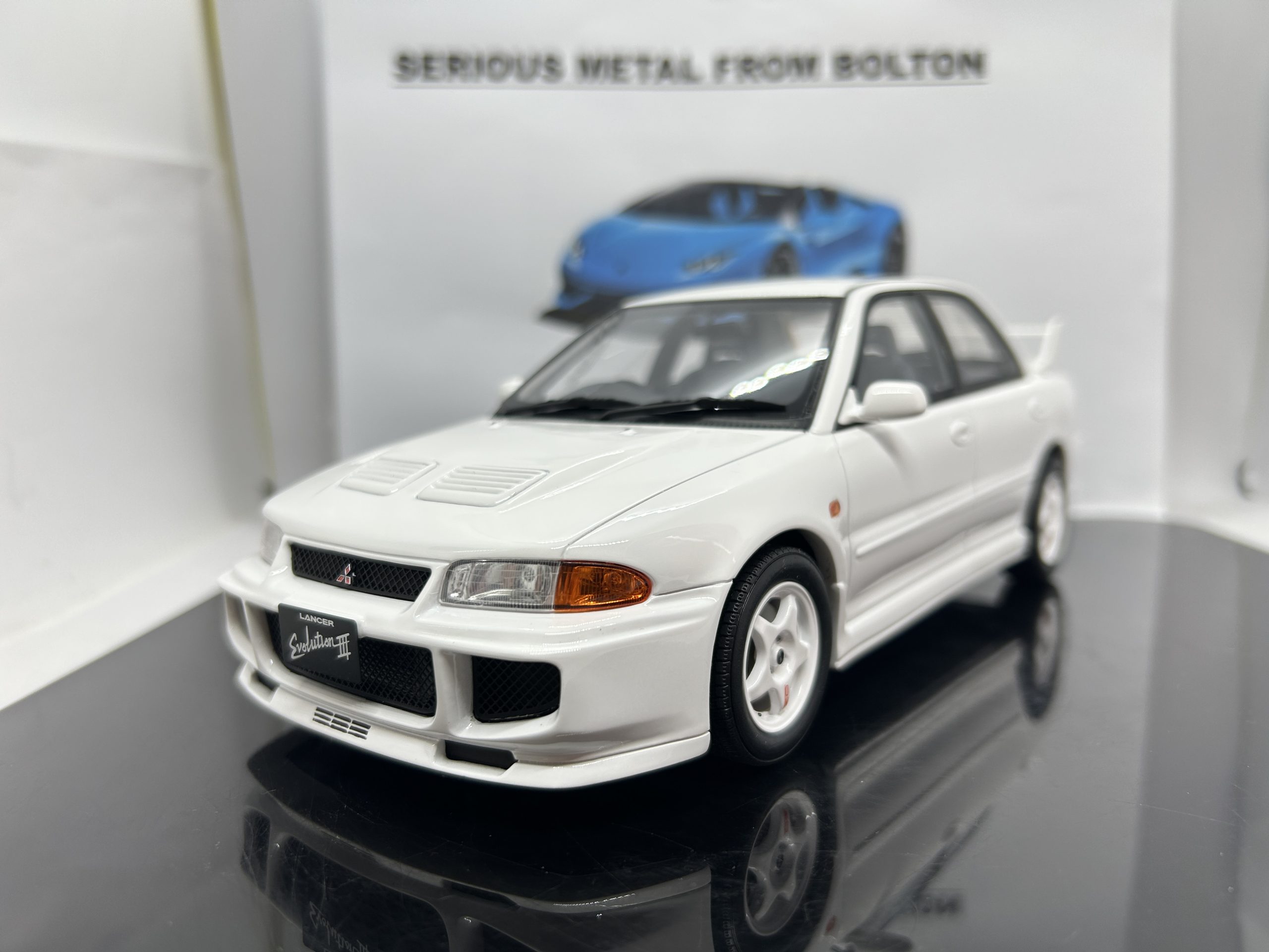 OTTO MOBILE OT1065 1995 MITSUBISHI LANCER EVO III WHITE L/E 1:18 SCALE