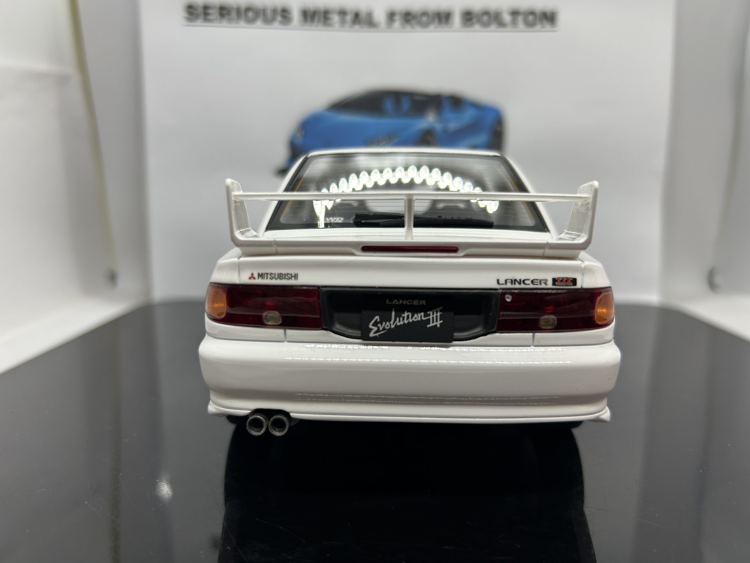 OTTO MOBILE OT1065 1995 MITSUBISHI LANCER EVO III WHITE L/E 1:18 SCALE - Image 11
