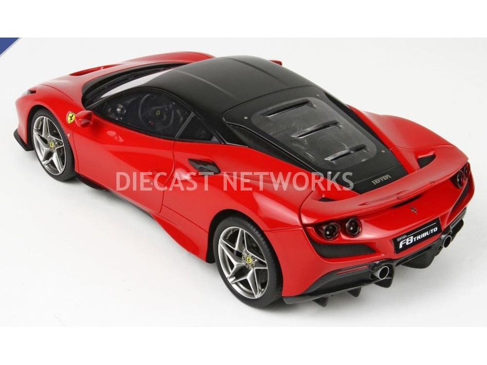BBR P18171ARCM FERRARI F8 TRIBUTE GENEVA 2019 RED WITH BLACK ROOF LIMITED EDITION 1:18 - Image 3